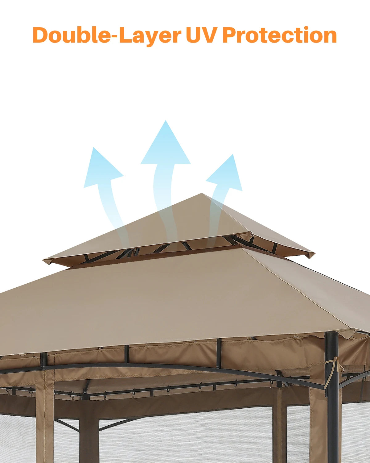 10' x 10' Patio Gazebo with Steel Frame