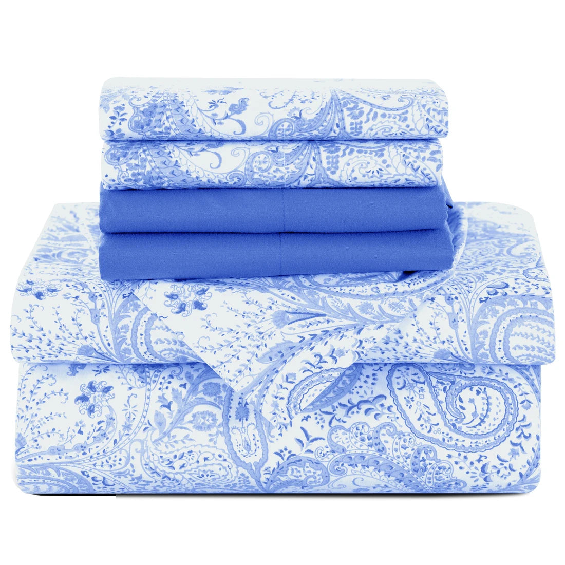 Lux Decor 6Pc Paisley Microfiber Sheet Set