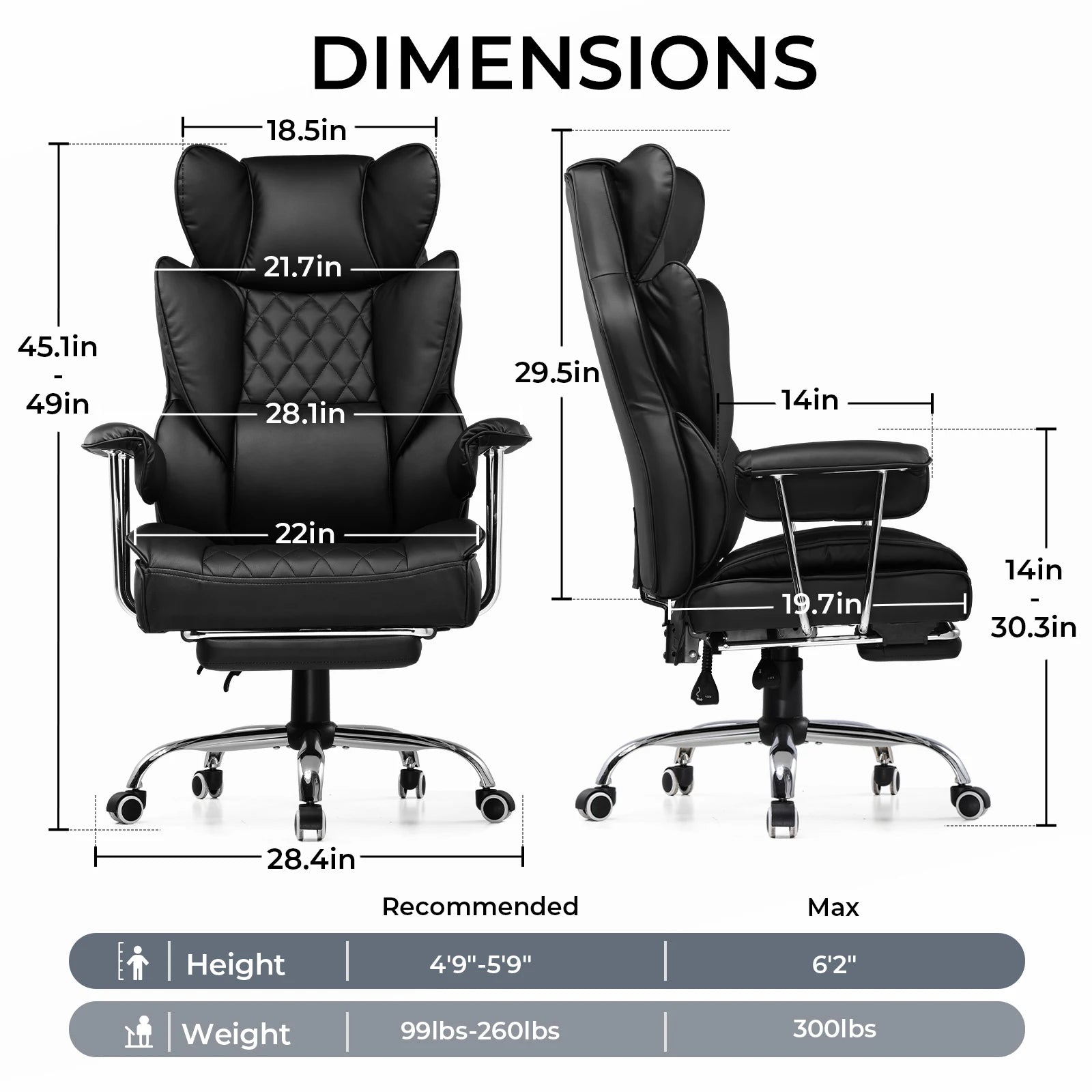 Big and Tall Ergonomic Gaming Chair