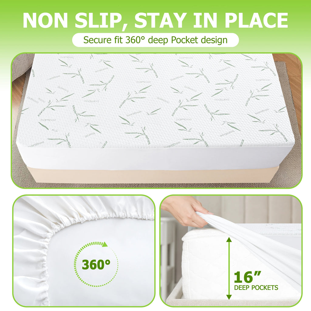 Lux Decor Cooling Waterproof Deep Pocket Mattress Protector