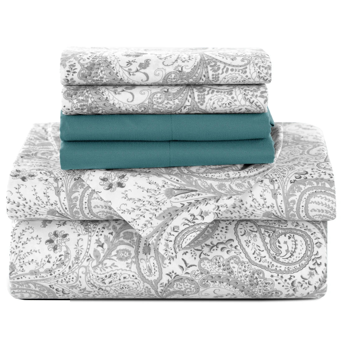 Lux Decor 6Pc Paisley Microfiber Sheet Set