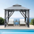 10' x 10' Patio Gazebo with Steel Frame