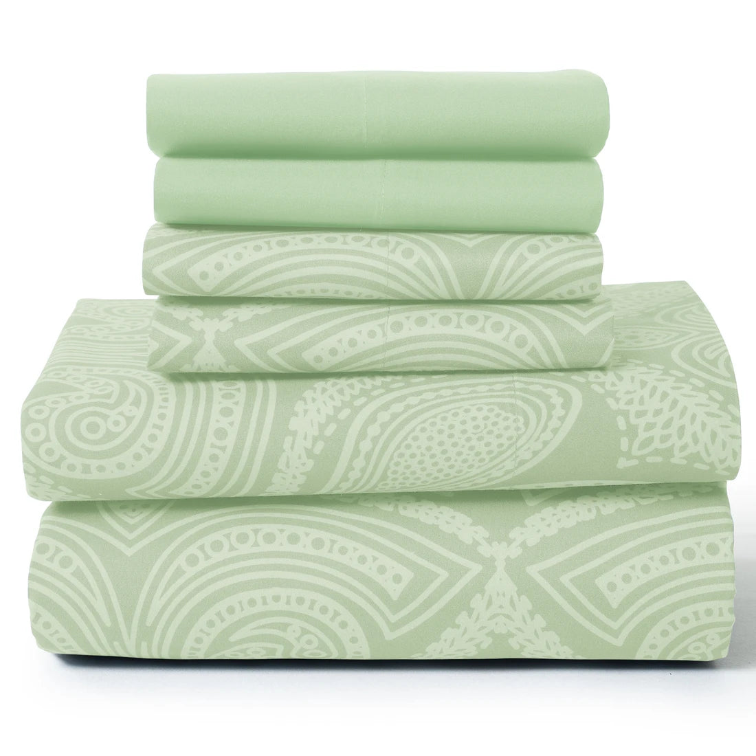 Lux Decor 6Pc Paisley Microfiber Sheet Set