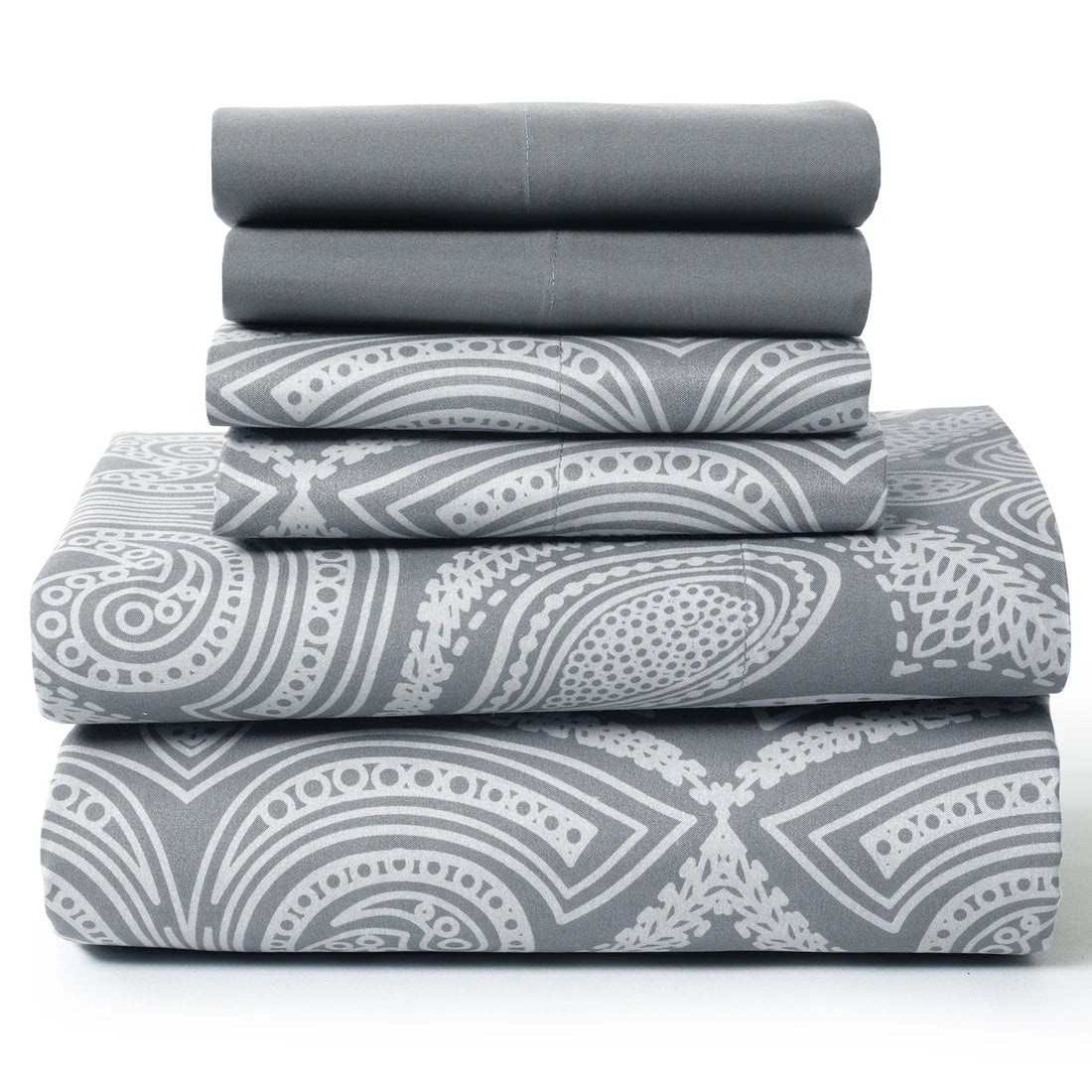 Lux Decor 6Pc Paisley Microfiber Sheet Set