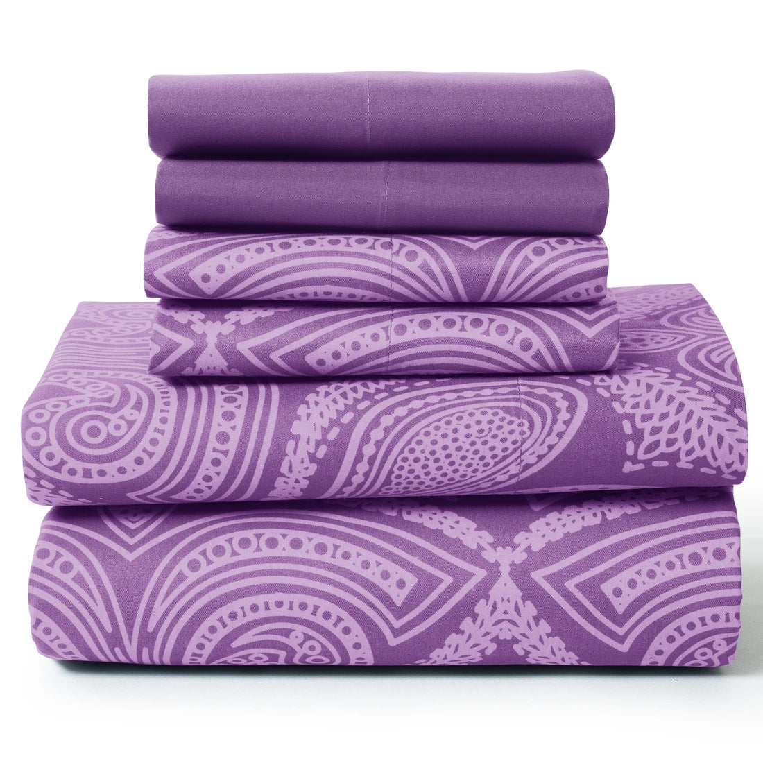 Lux Decor 6Pc Paisley Microfiber Sheet Set