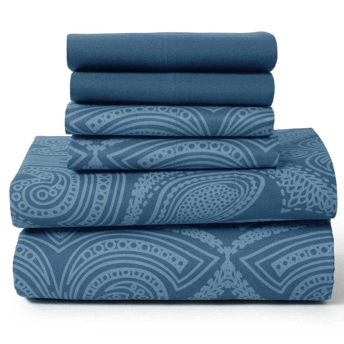Lux Decor 6Pc Paisley Microfiber Sheet Set