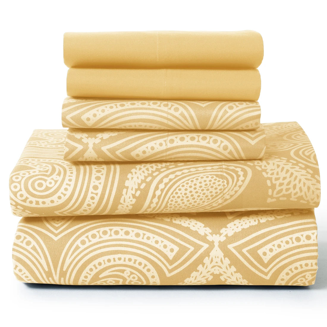 Lux Decor 6Pc Paisley Microfiber Sheet Set