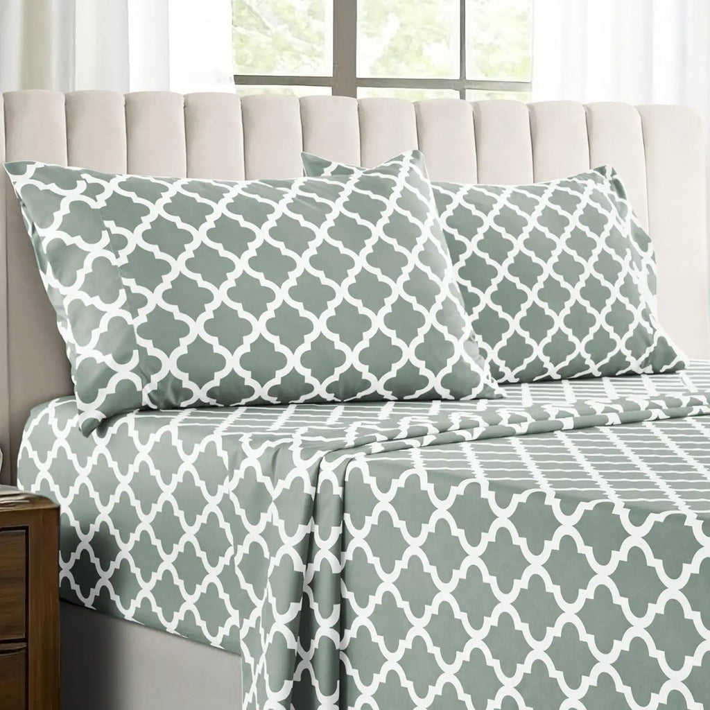 Lux Décor 4Pc Microfiber Sheet Set