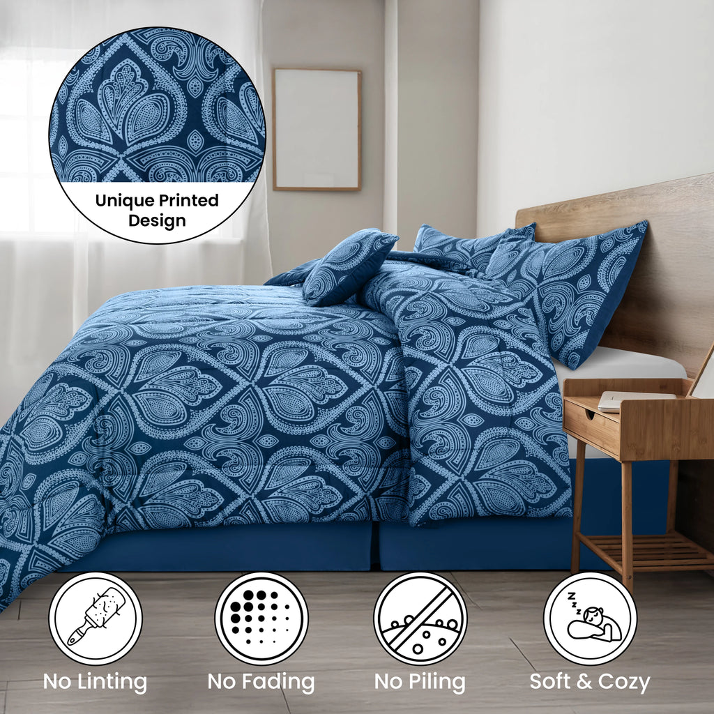LUX Décor Reversible 5pc Comforter Set