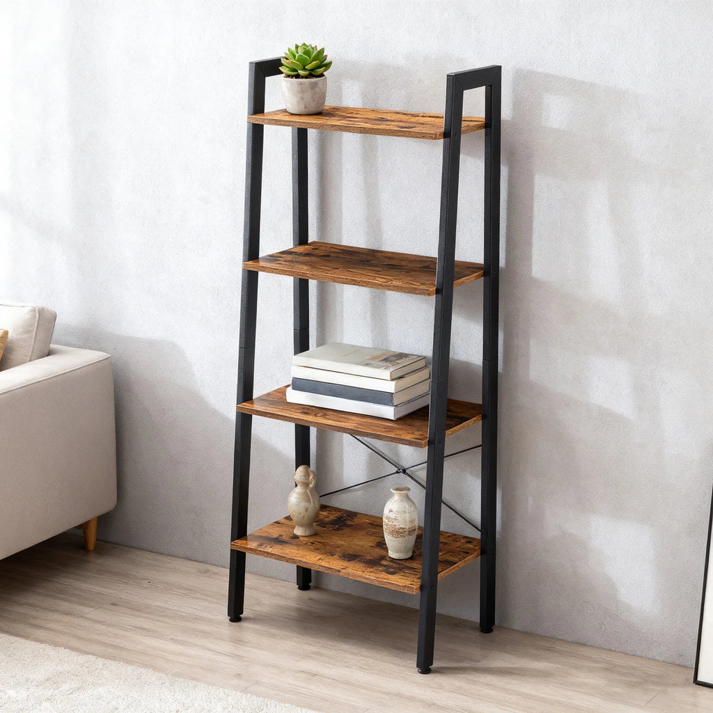 4-Tier Organized Graduated Display Bookshelf