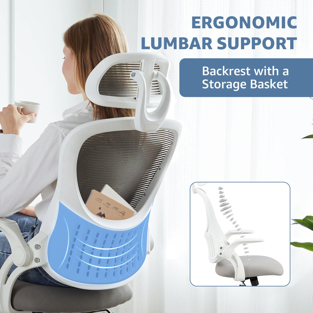 Ergonomic Office Chair with Adjustable Headrest