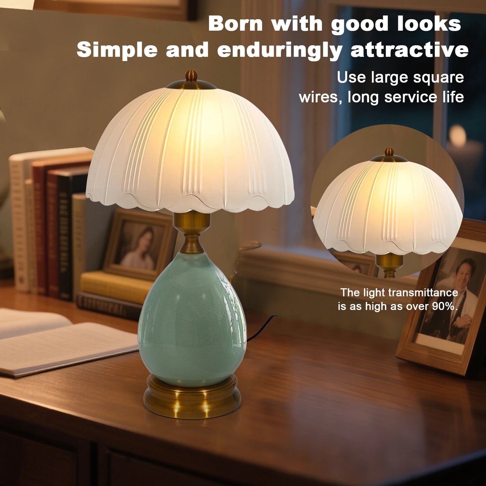 Vintage Ceramic Dimmable Table Lamp