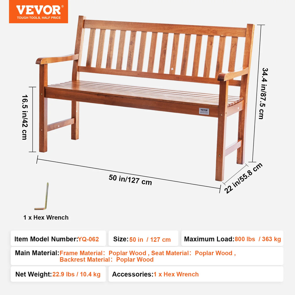 Outdoor Metal Garden Bench