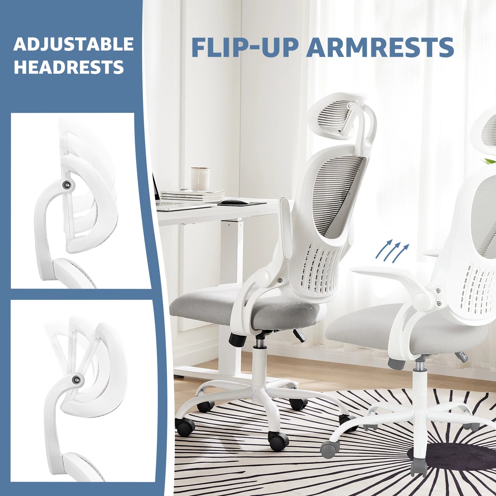Ergonomic Office Chair with Adjustable Headrest