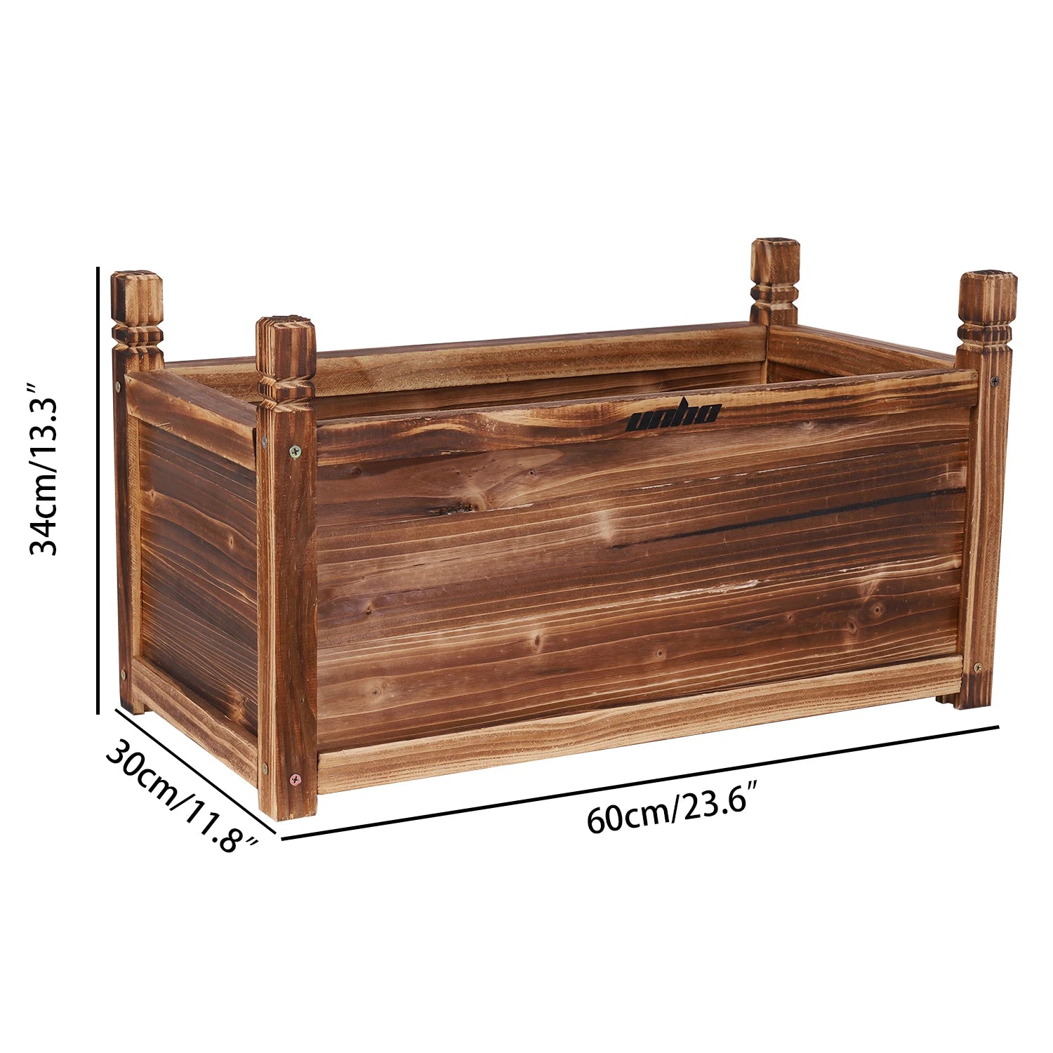 Wooden Raised Flower Bed Display