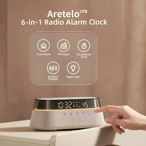 Bedside Wireless Charging Alarm Clock