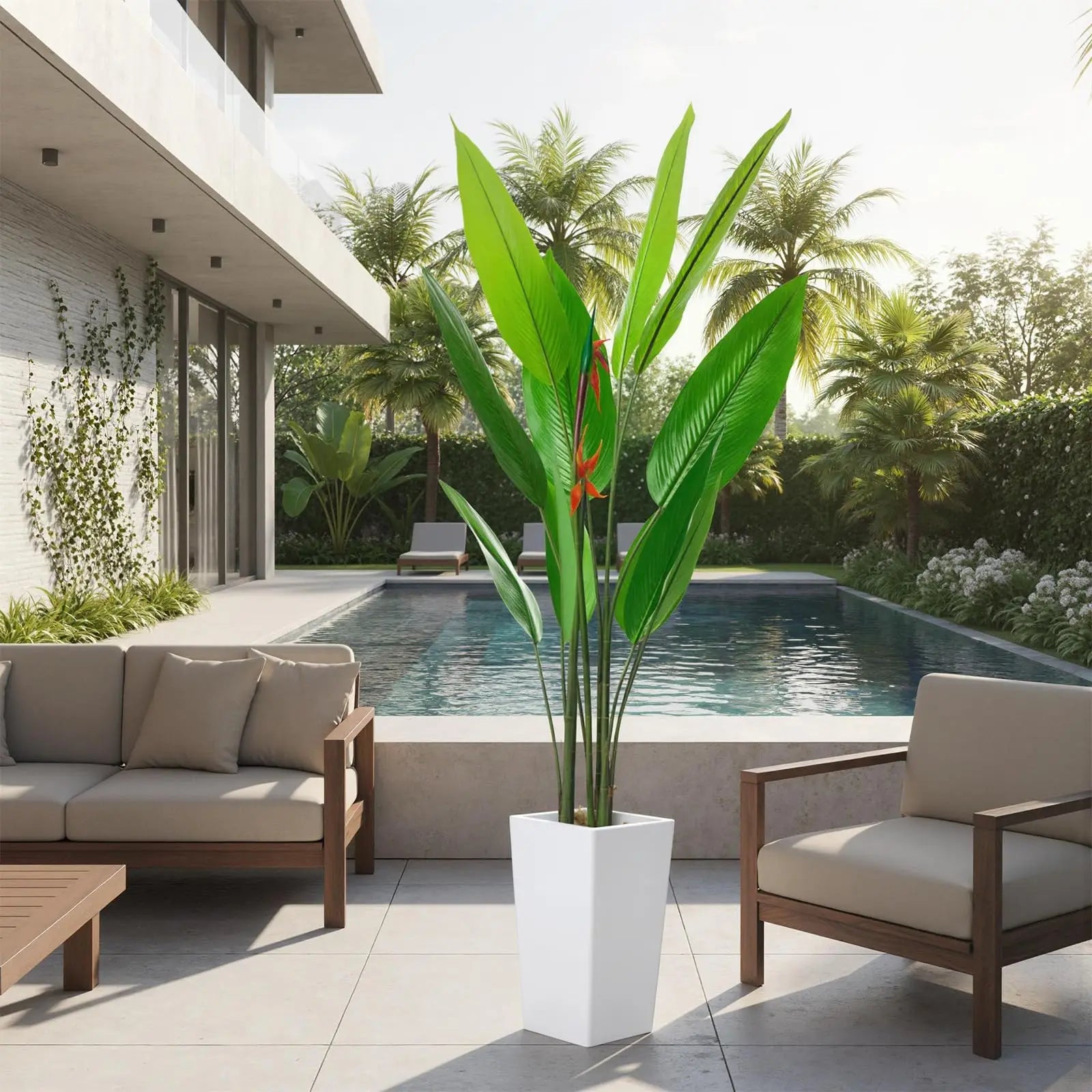 Artificial Bird of Paradise with Planter