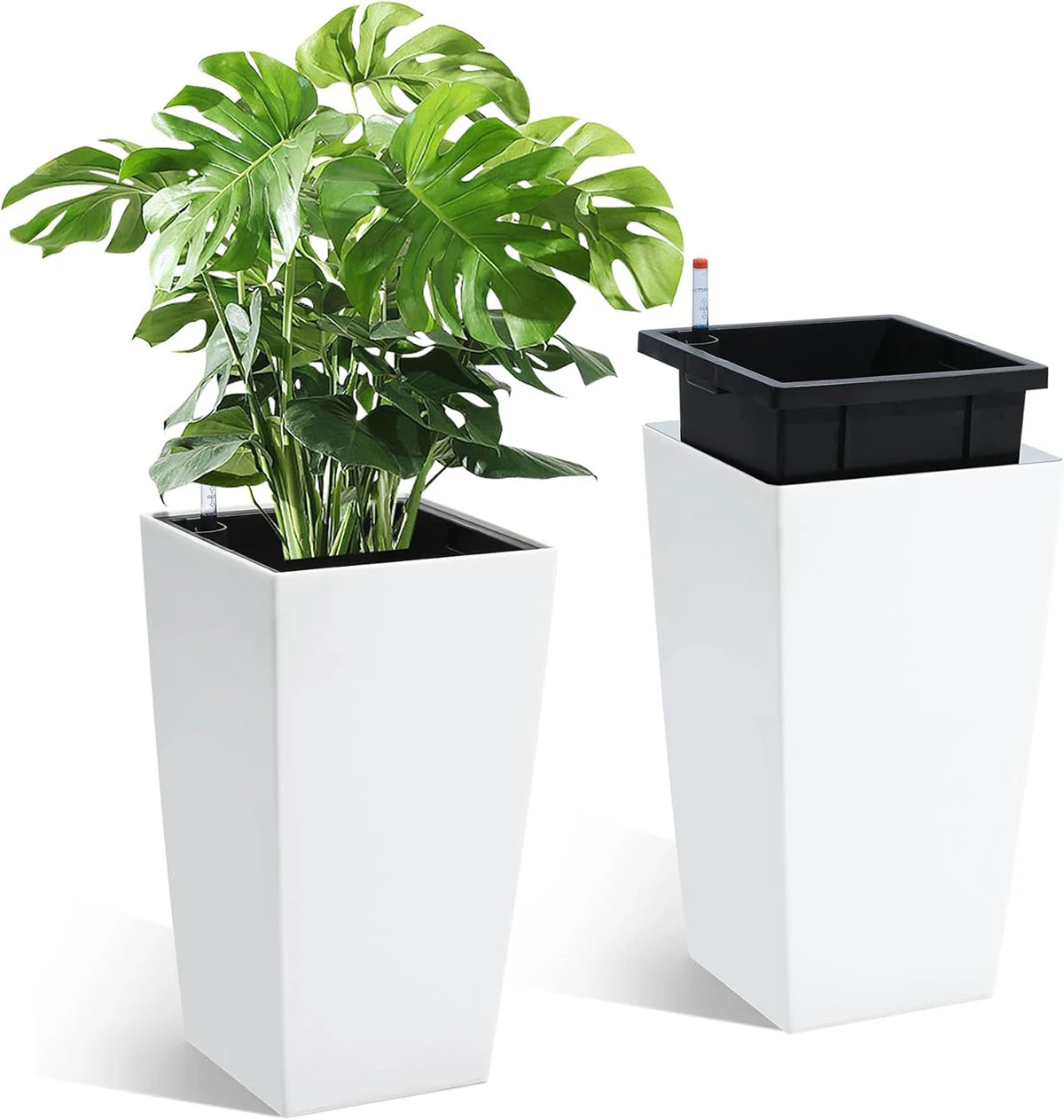 Rectangular Planters with Drainage, Set of 2