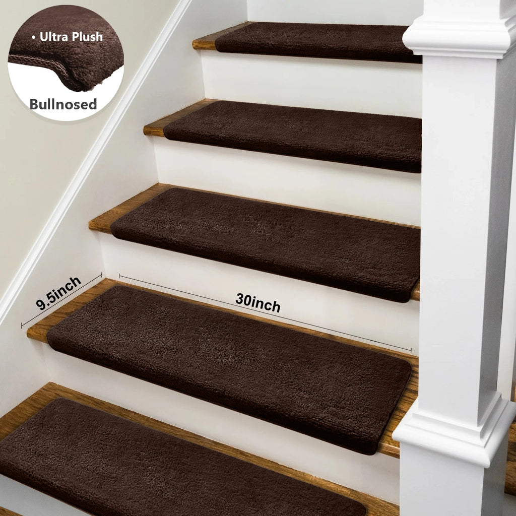 Bullnose Non-Slip Washable Stair Treads