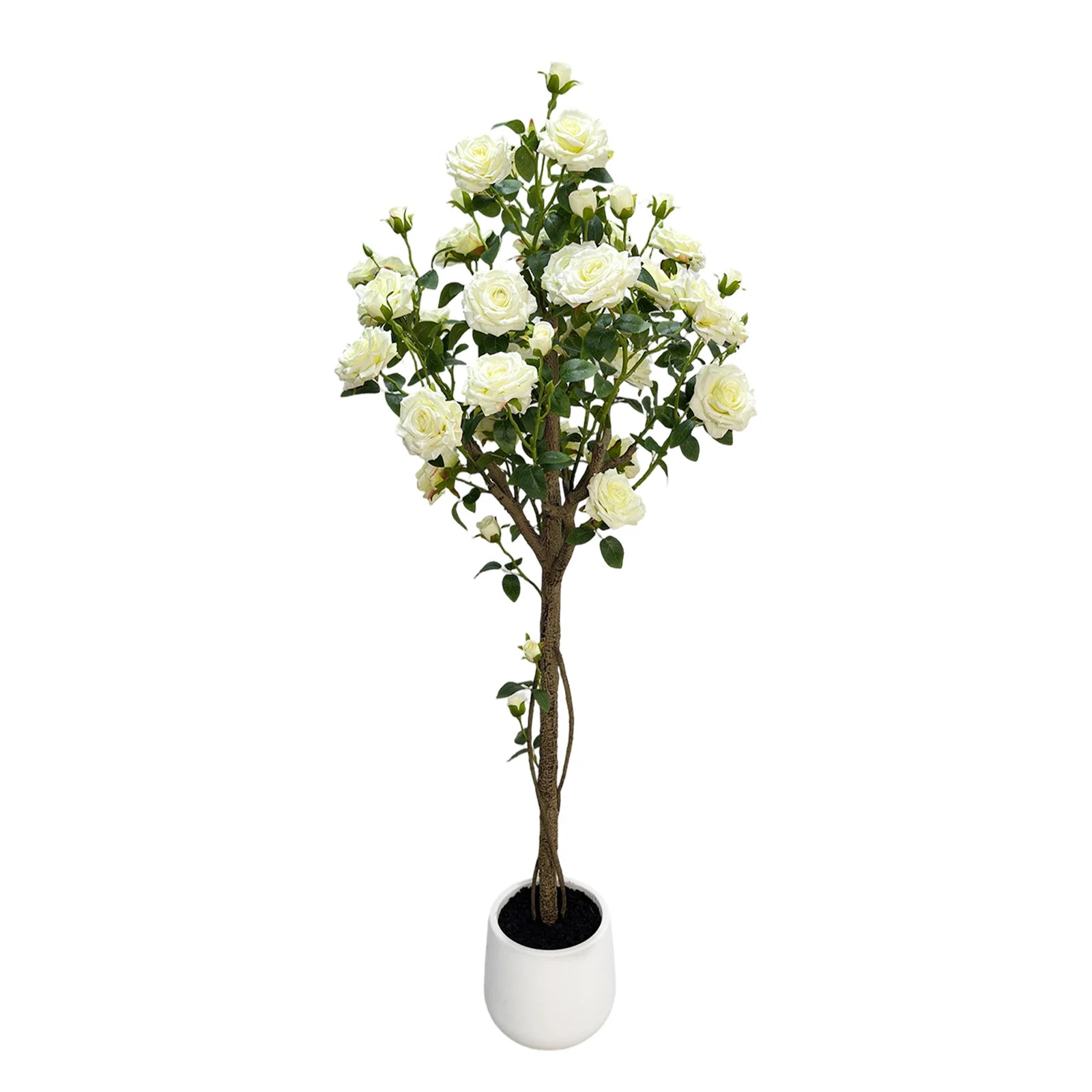 Artificial White Rose Flower Tree