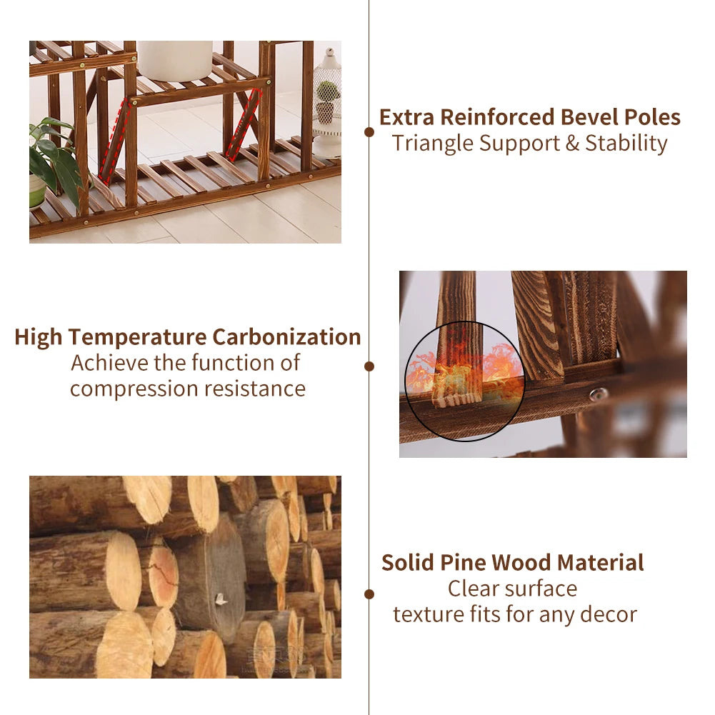 Wooden Plant Display Stand