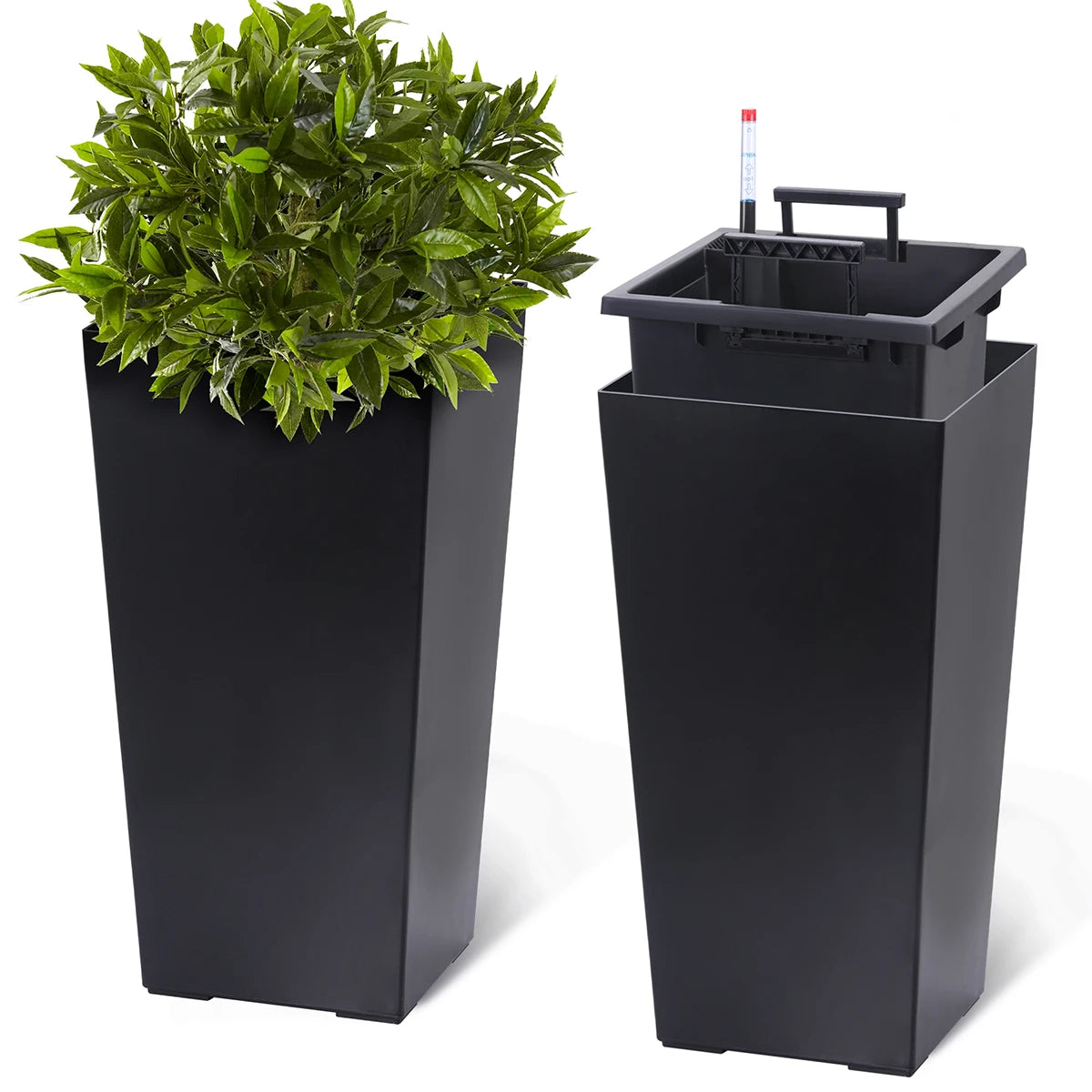 Rectangular Planters with Drainage, Set of 2