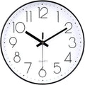 Silent Wall Clock Non Ticking with Glass Cover