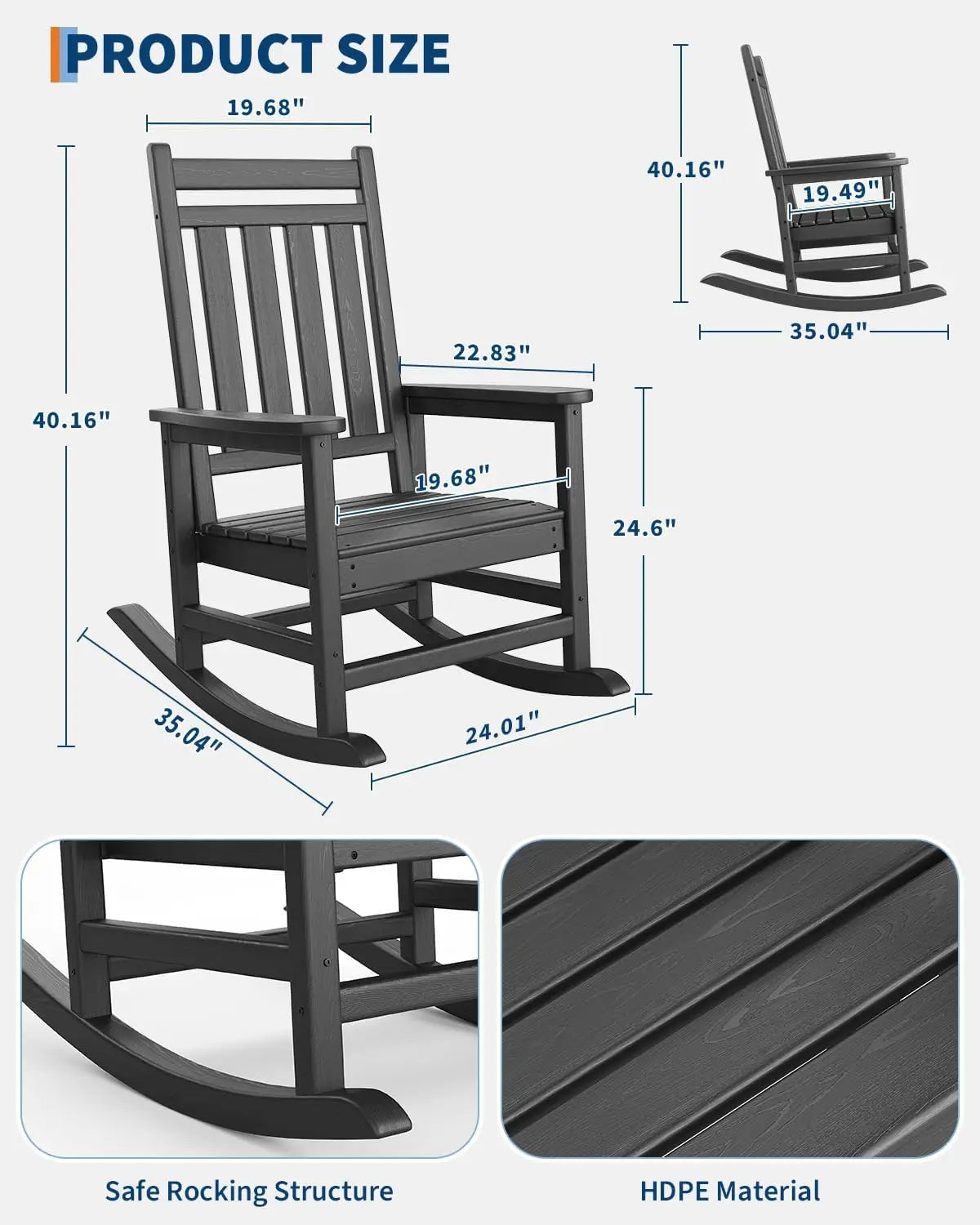 All Weather Outdoor Rocking Chair