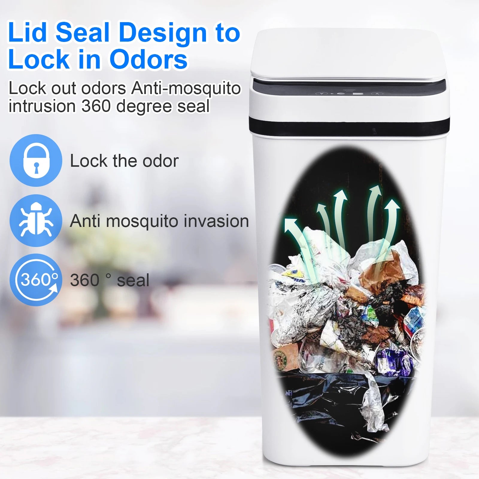 Touchless Motion Sensor Automatic Trash Cans