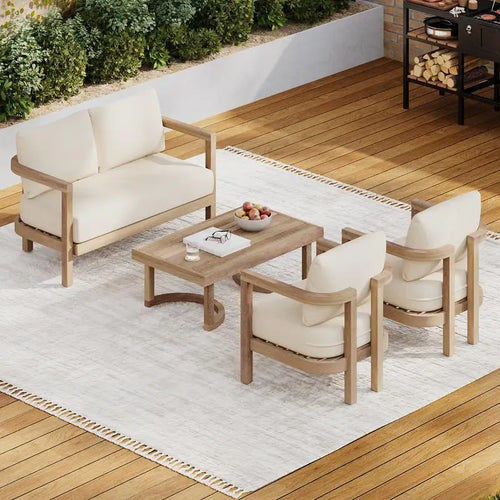 4-Piece Acacia Outdoor Furniture Set