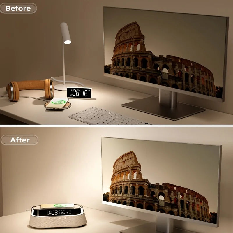 Bedside Wireless Charging Alarm Clock