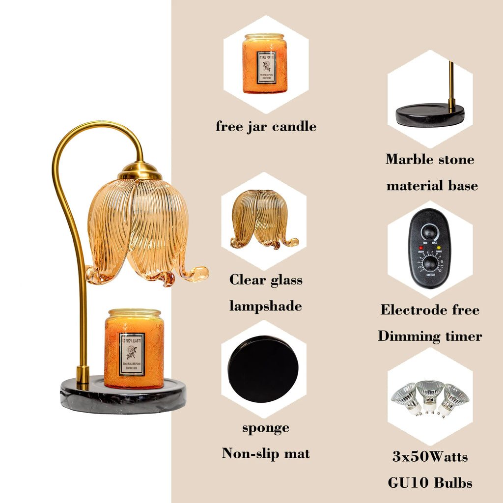 Tulip Flower Warm Candle Table Lamp