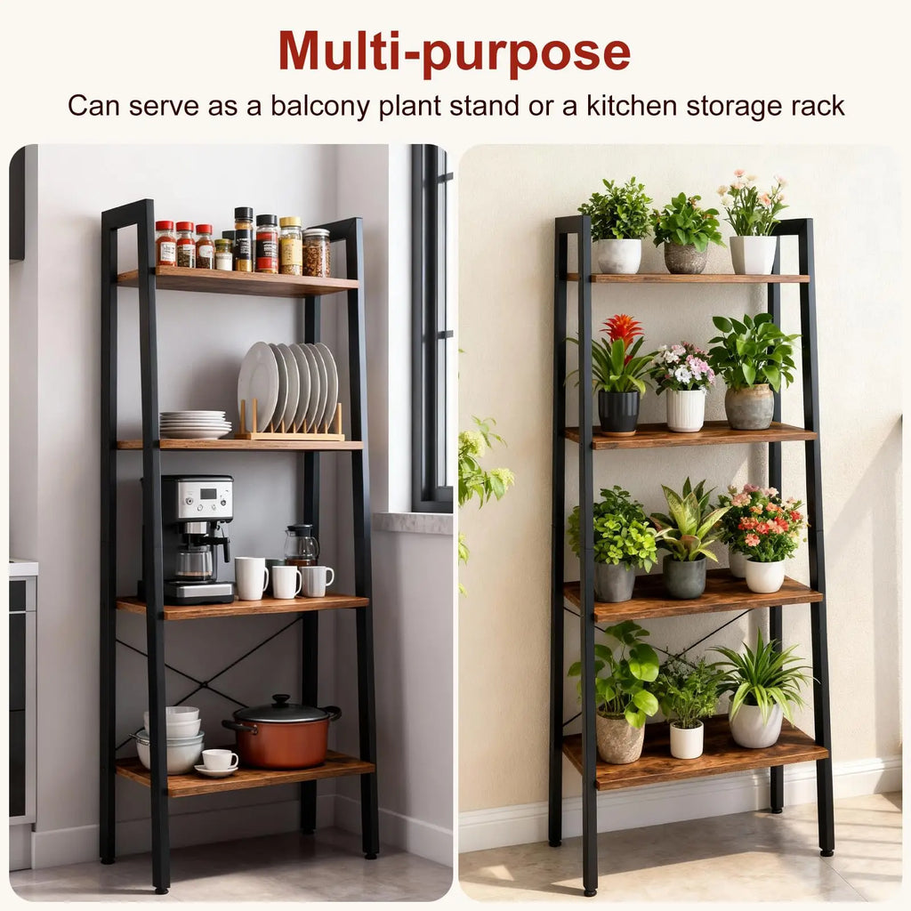 4-Tier Organized Graduated Display Bookshelf