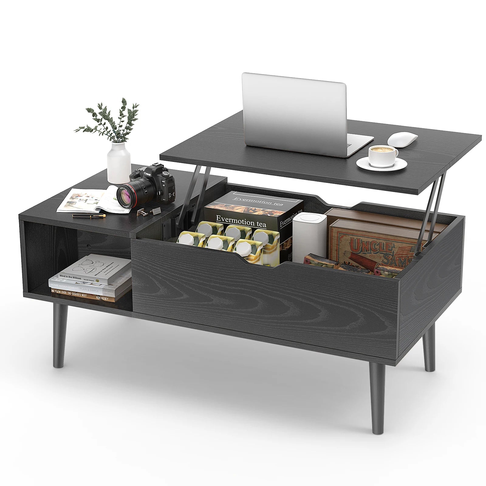 Lift Top Adjustable Coffee Table With Storage
