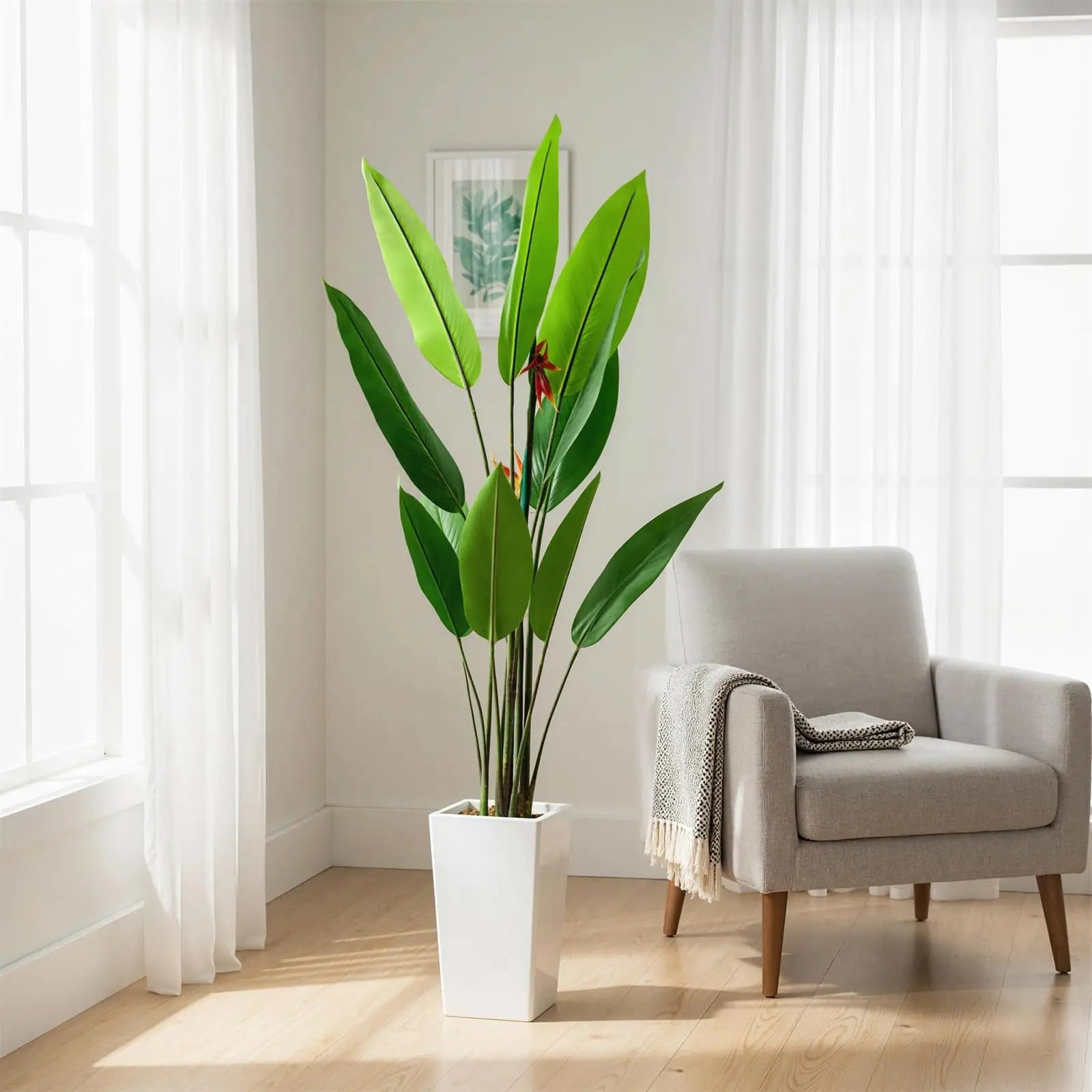 Artificial Bird of Paradise with Planter