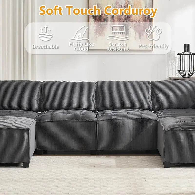 Modular Sectional Sofa Reversible Chaise