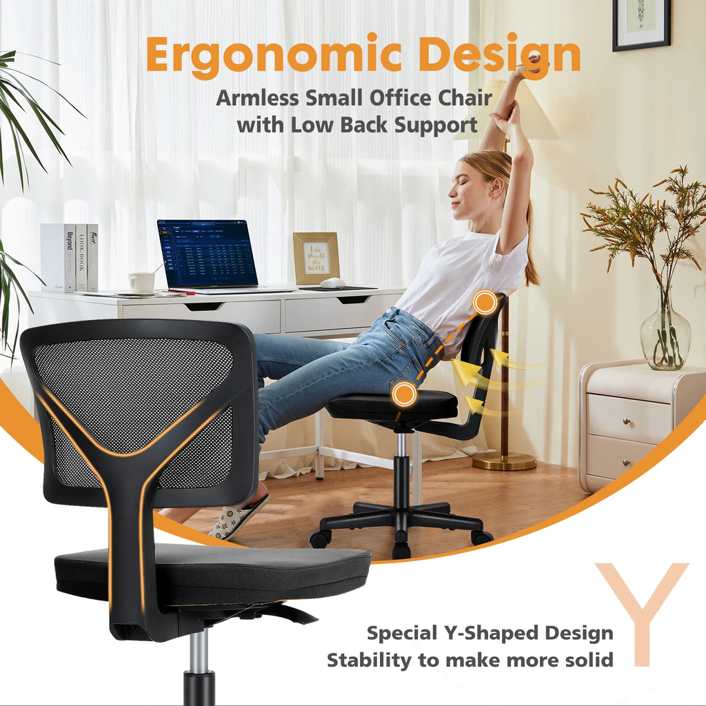 Rolling Mesh Lumbar Support Office Chair