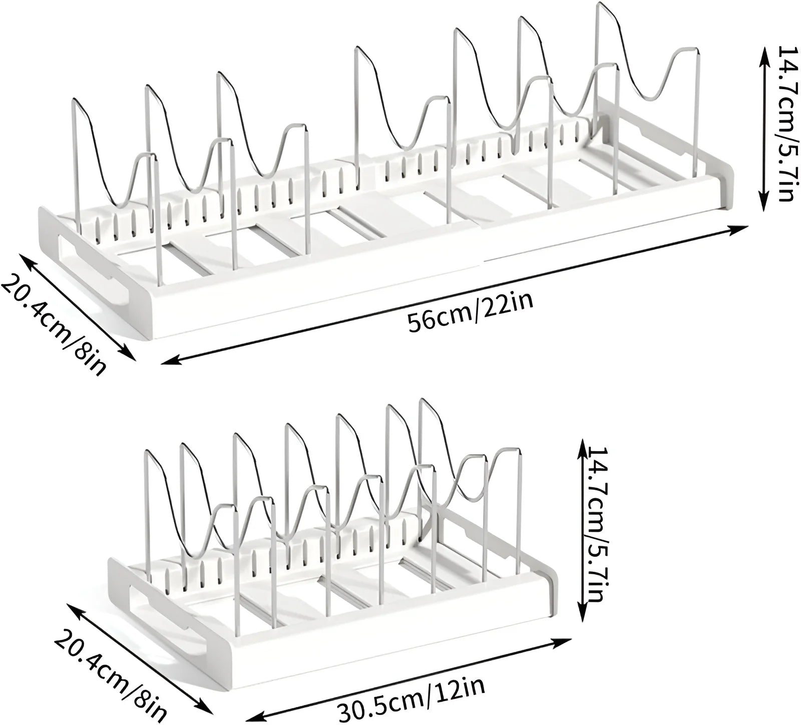 Expandable Organizer Rack with 7 Dividers