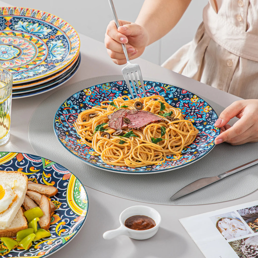Ceramic Dinnerware Set Stoneware Bohemian Style