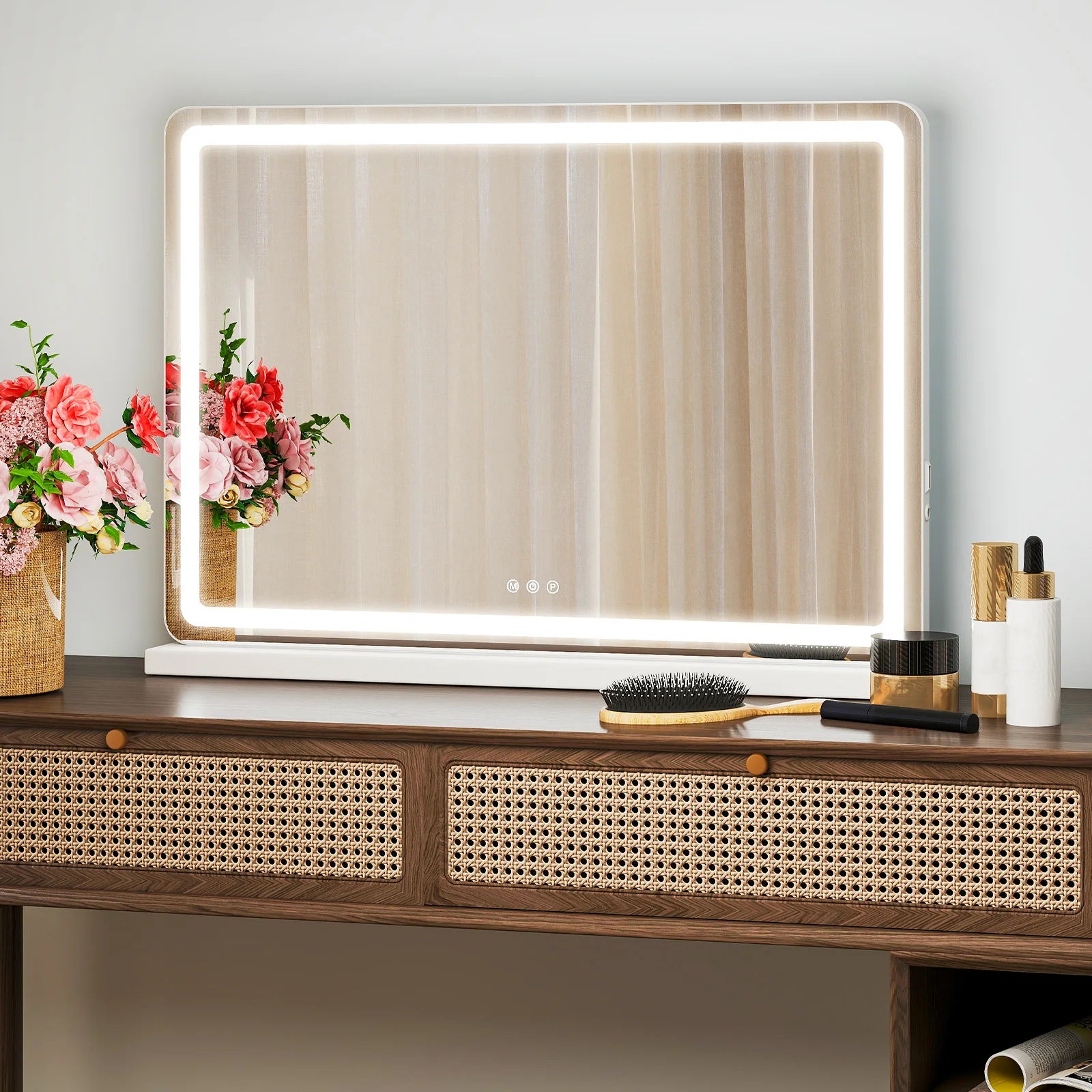 LED Vanity Mirror with Lights Aluminum Frame