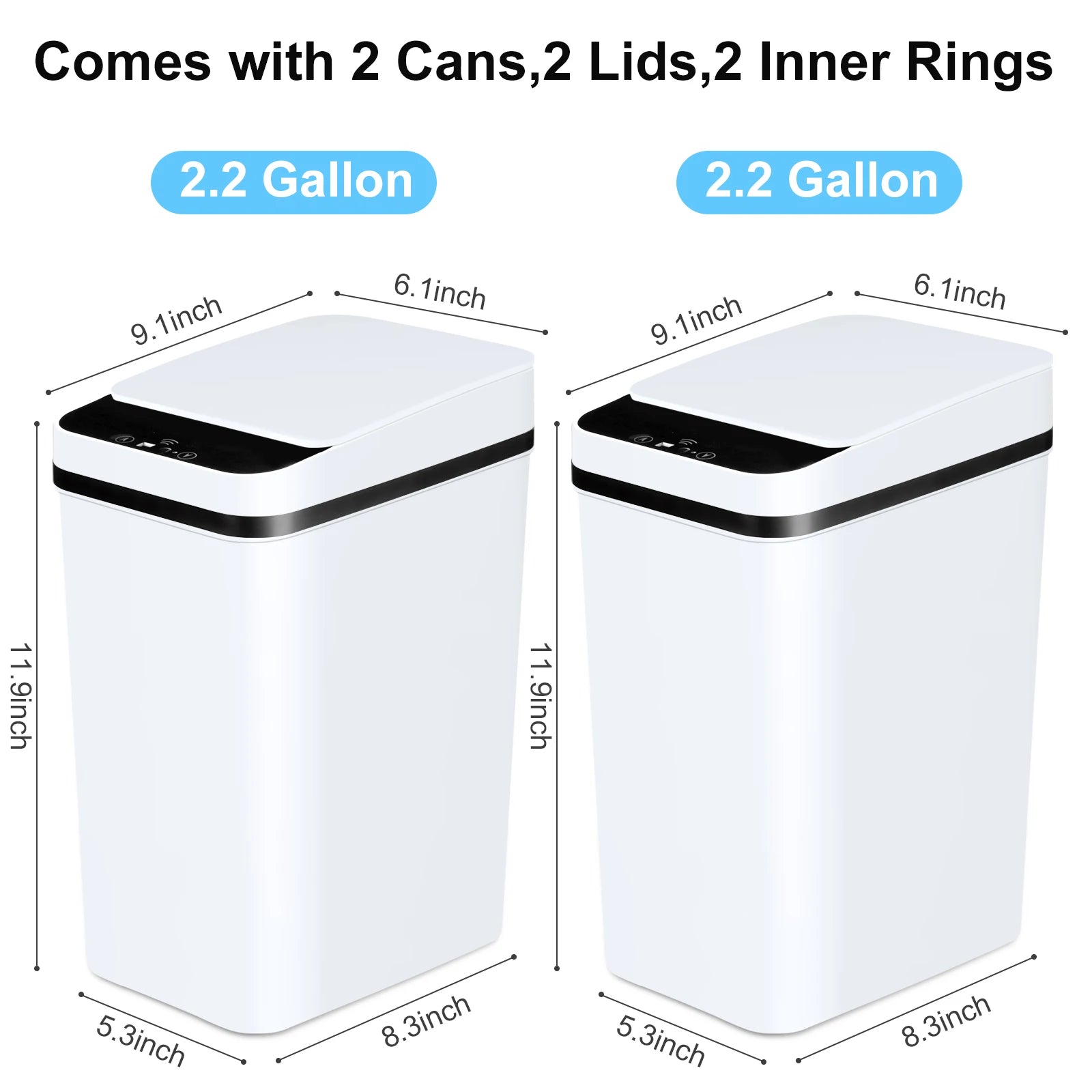 Touchless Motion Sensor Automatic Trash Cans