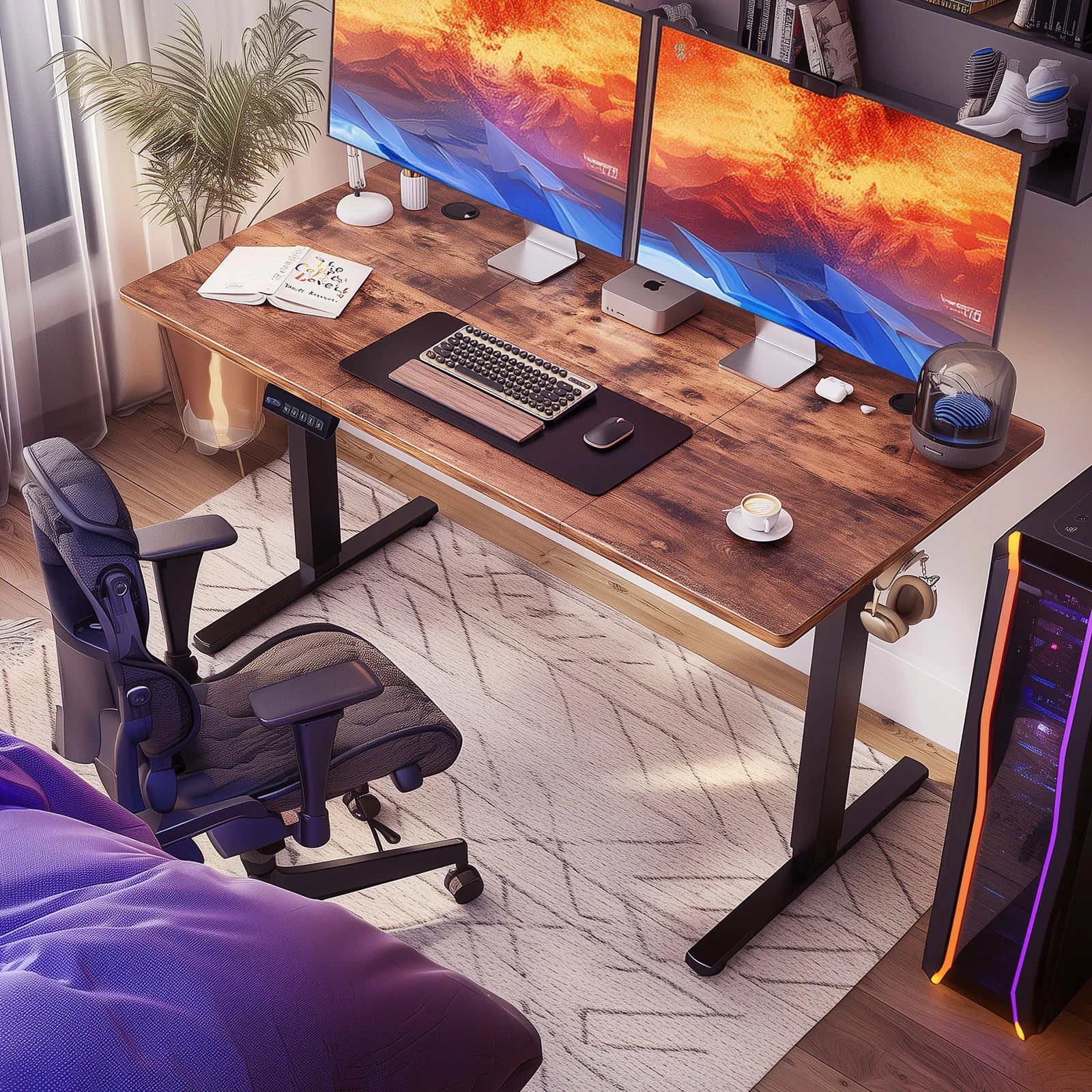 Standing Ergonomic Adjustable Height Computer Workstation