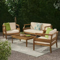 Mid-Century Acacia Outdoor Set