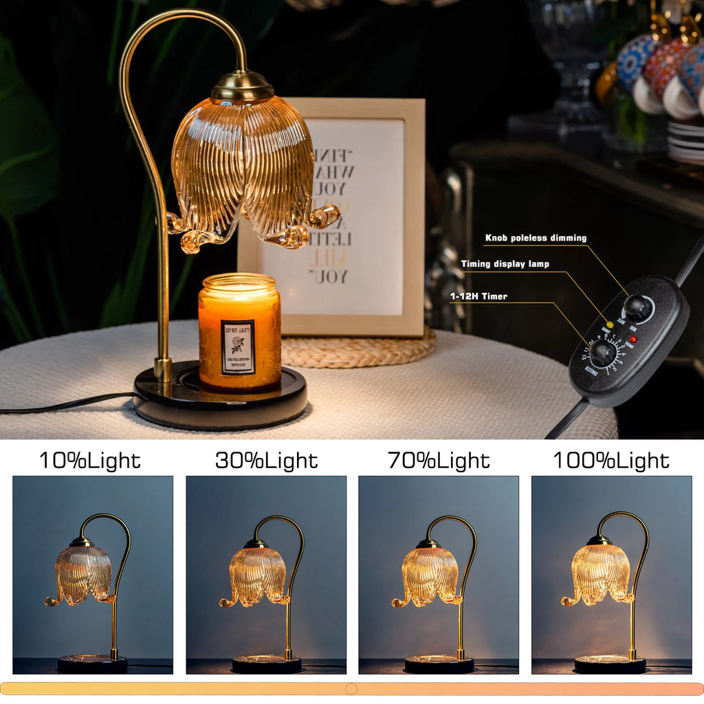 Tulip Flower Warm Candle Table Lamp