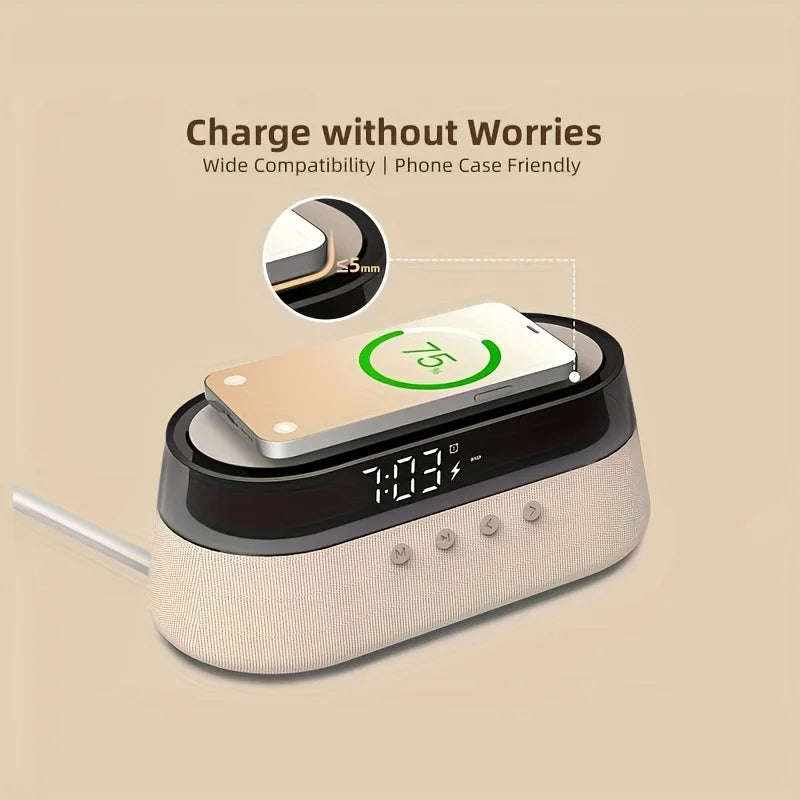 Bedside Wireless Charging Alarm Clock