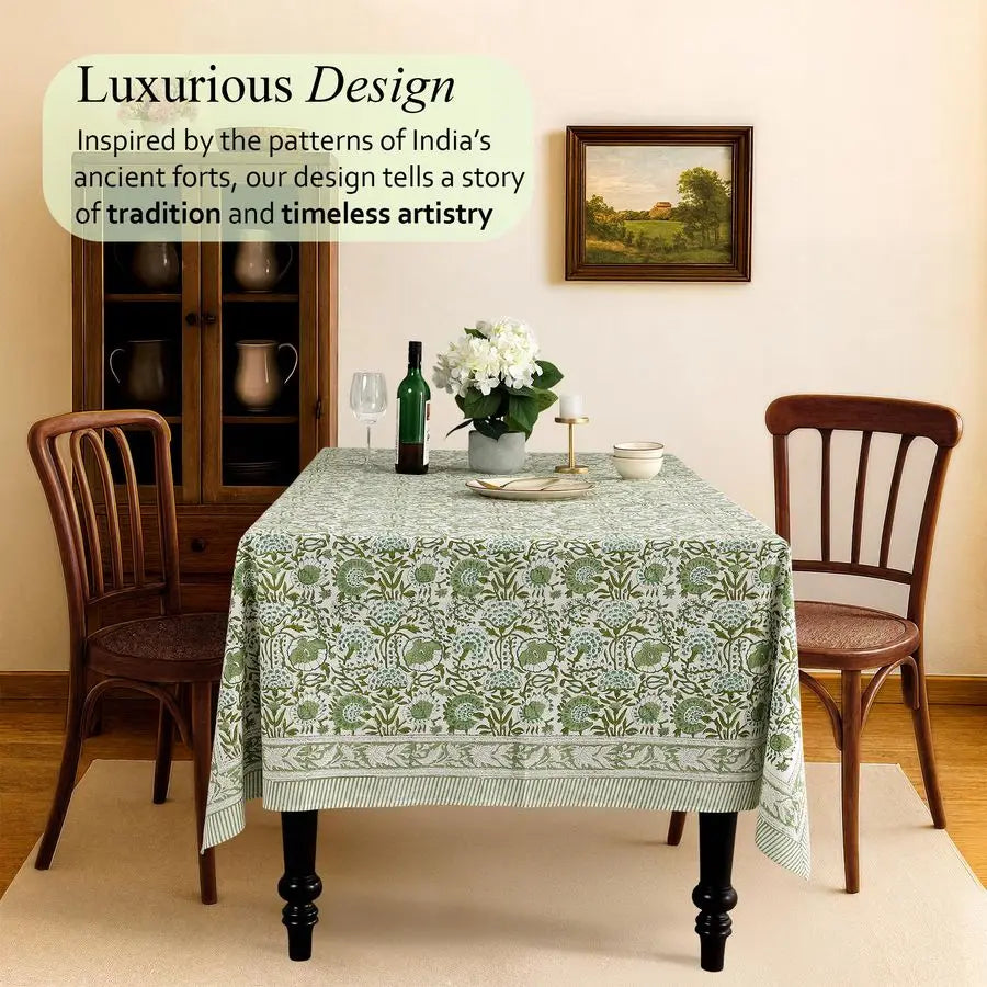 Tablecloth Cotton Indian Block Print Table Cover