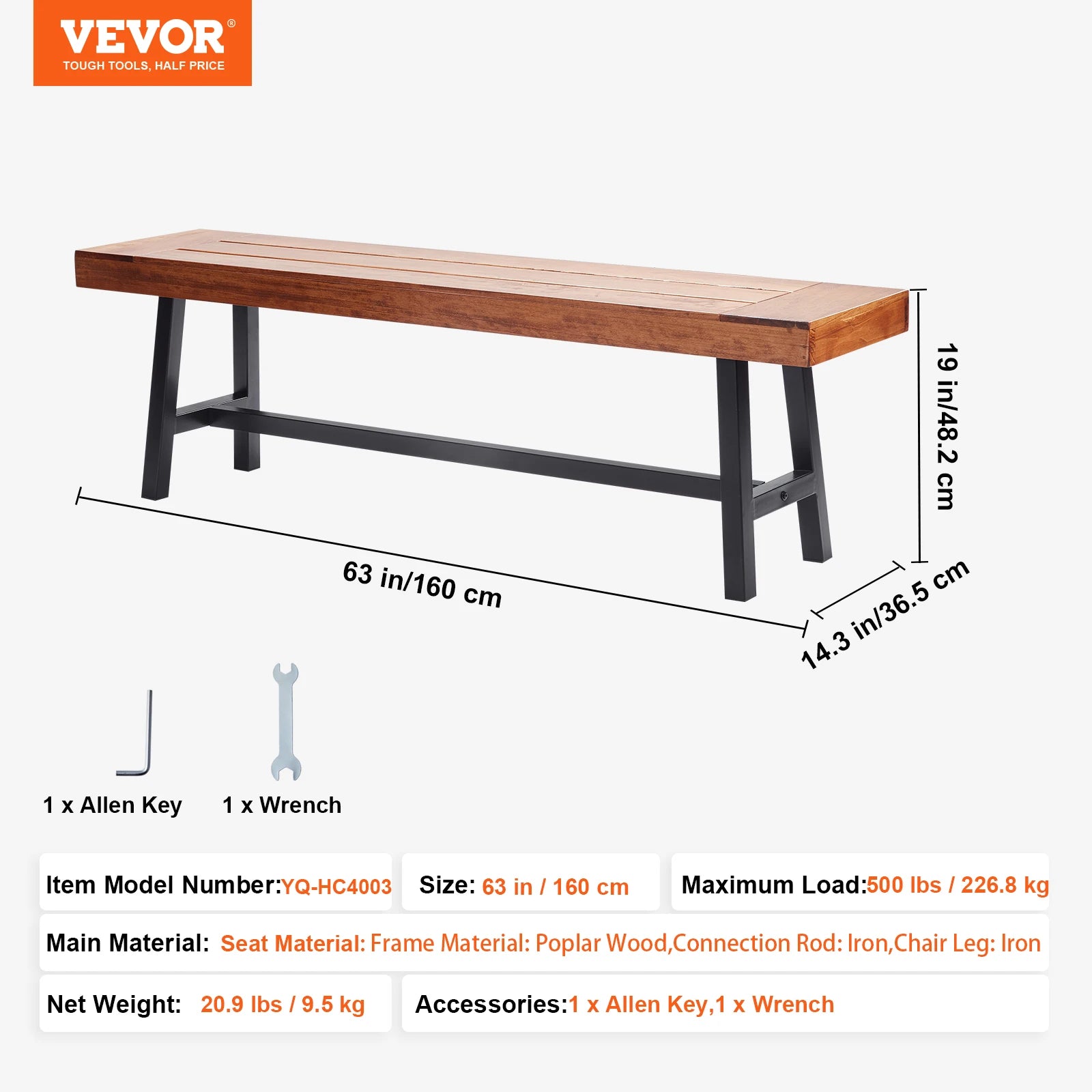 Outdoor Metal Garden Bench