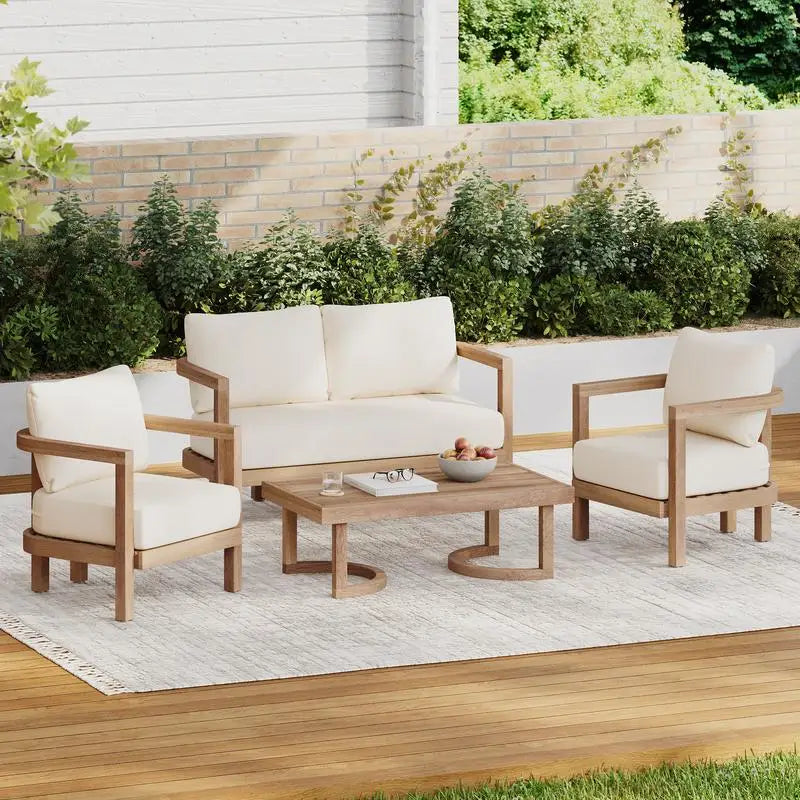 4-Piece Acacia Outdoor Furniture Set