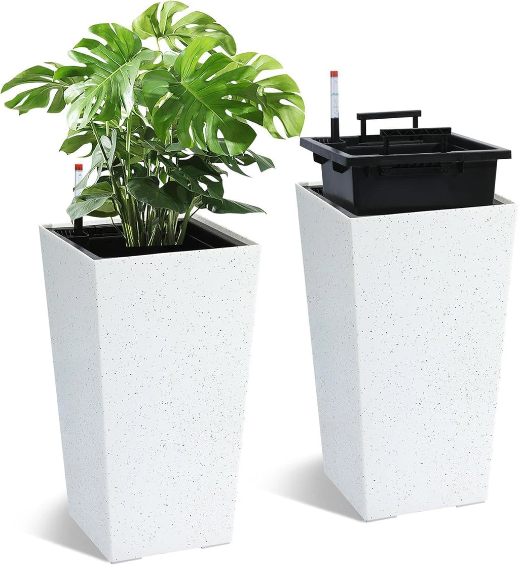 Rectangular Planters with Drainage, Set of 2