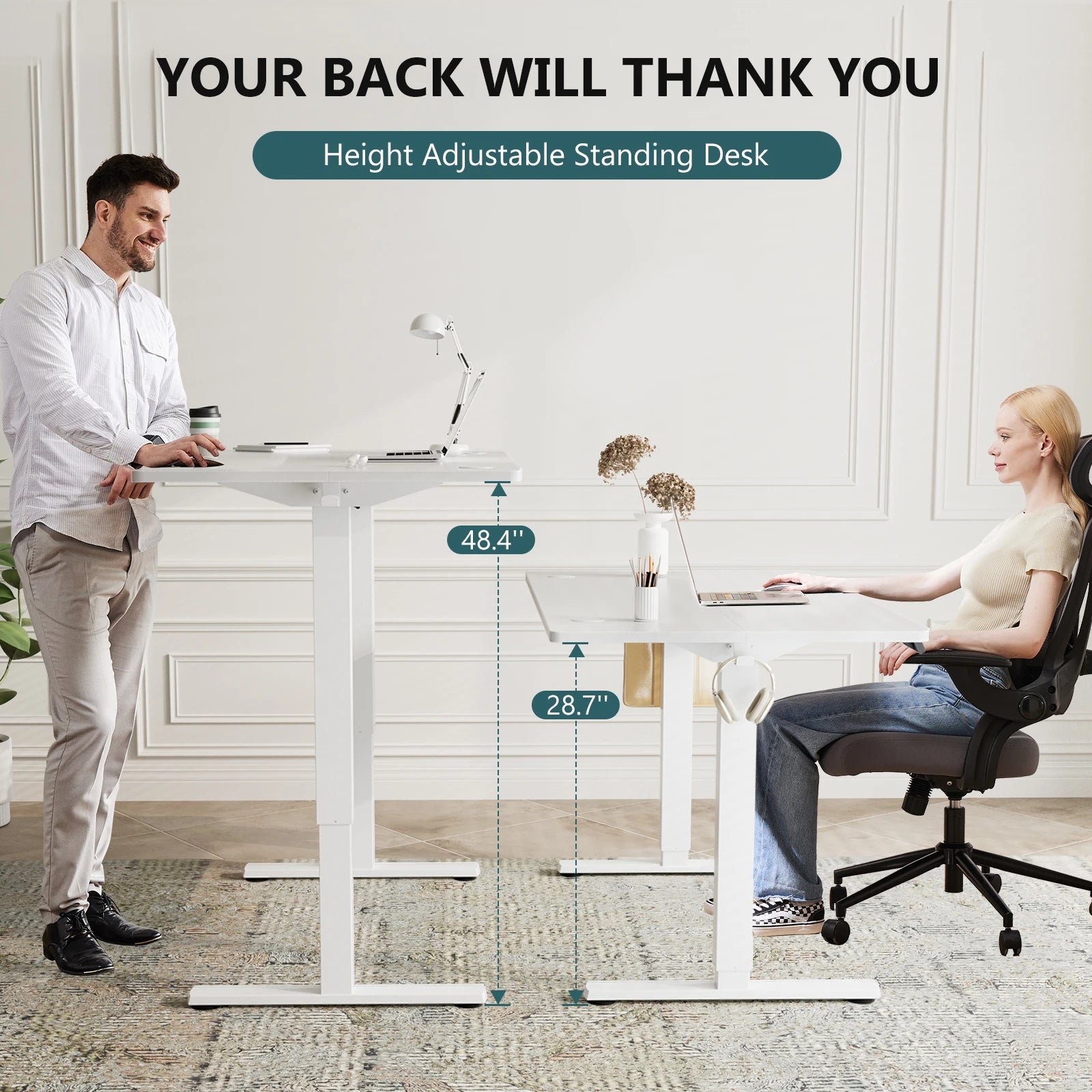 Standing Ergonomic Adjustable Height Computer Workstation